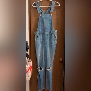 Lucky weathered denim overalls